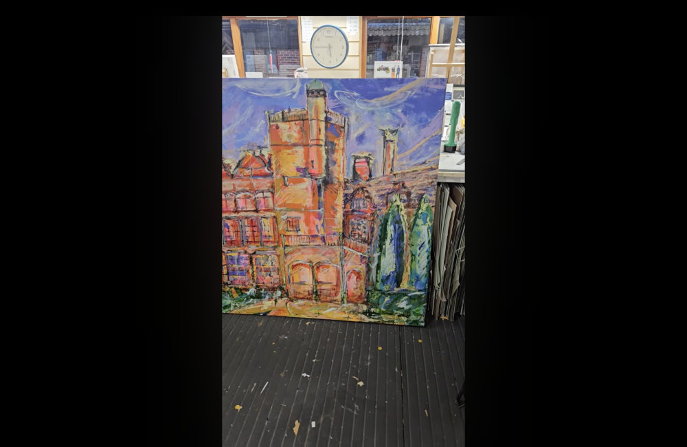 Specialise in large canvas stretching